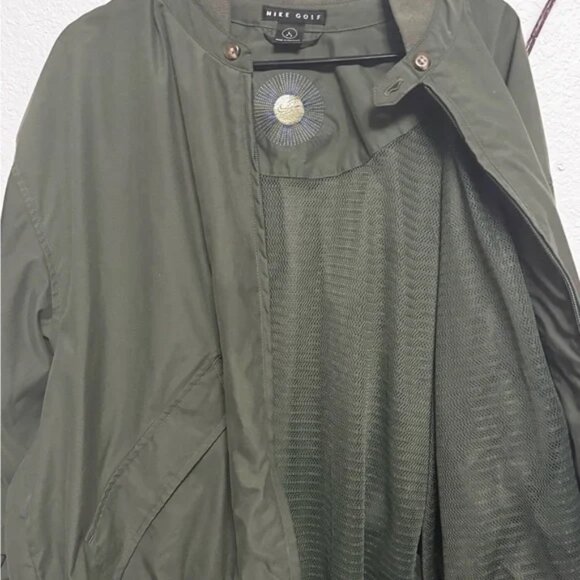 Nike Golf Retro Olive Bomber Jacket Men’s Size Large Y2K Windbreaker Streetwear - Picture 7 of 12